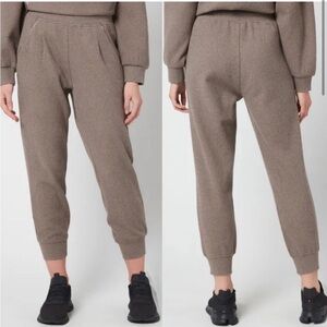 Varley Chaucer Corduroy Taupe High Rise Jogger Pant In Mink Marl Size S